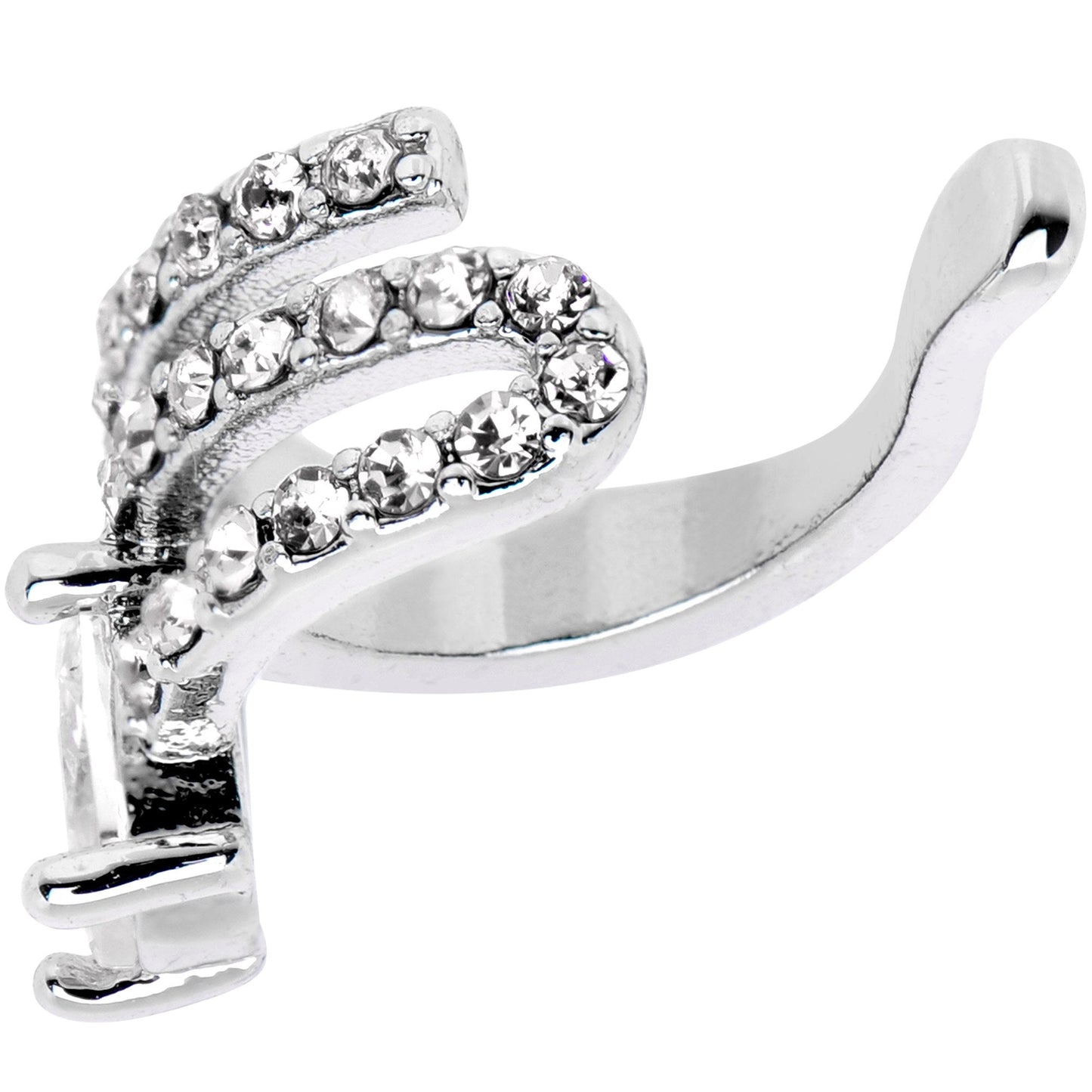 Clear Gem All Of The Bling None Of The Commitment Non Pierced Ear Cuff