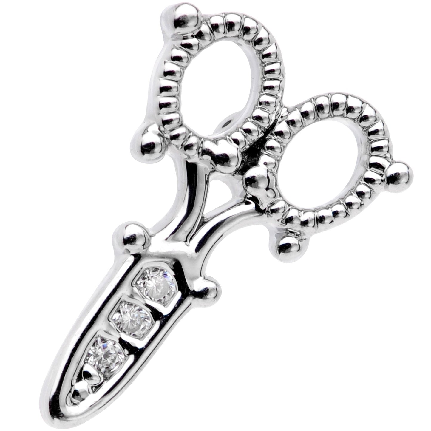 18G 5/16 Clear Gem Shear Beauty Cartilage Tragus Earring