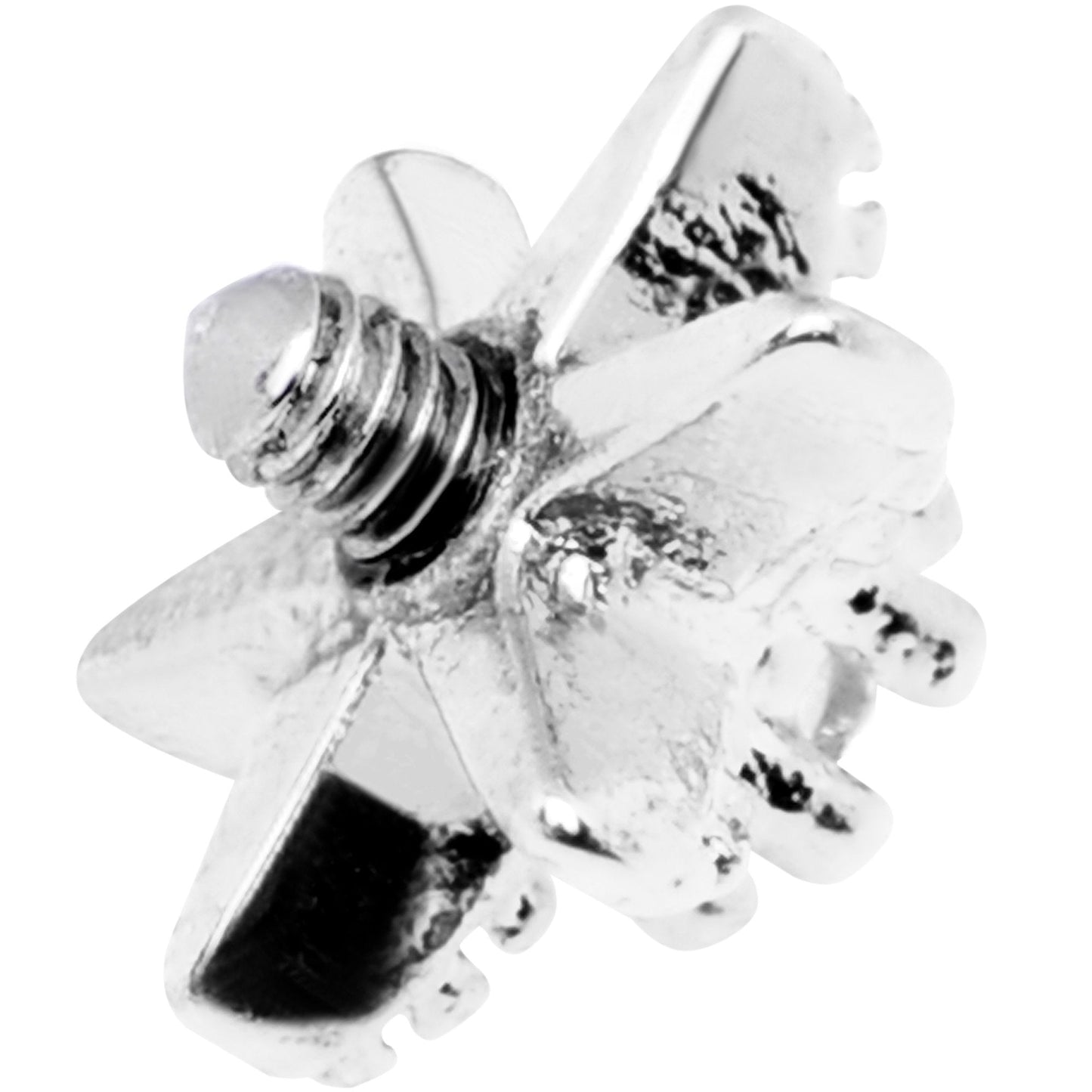 14G Clear CZ Gem Starfish Dermal Anchor Top