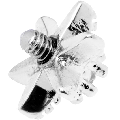 14G Clear CZ Gem Starfish Dermal Anchor Top