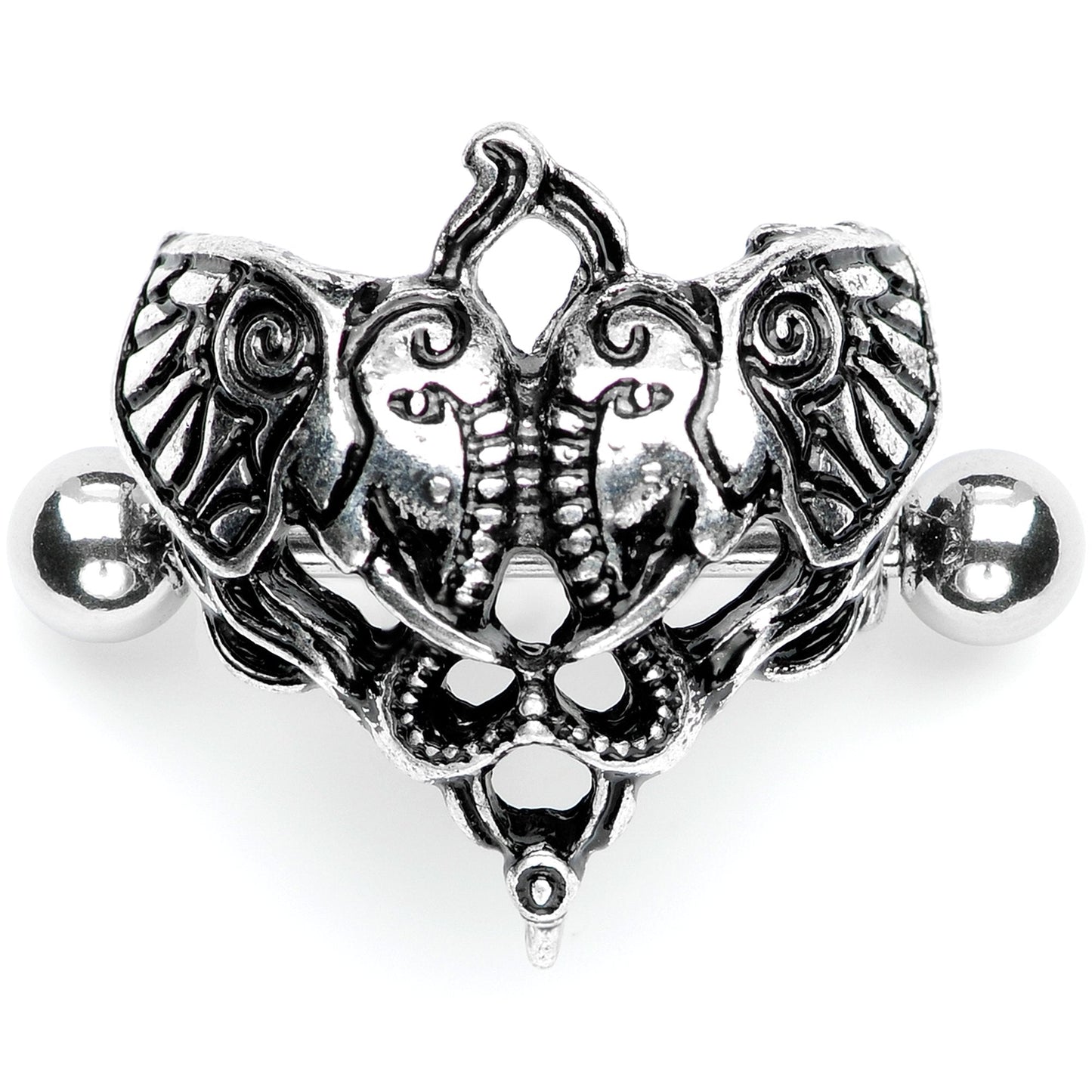 14G 9/16 Dueling Elephants Nipple Shield Set