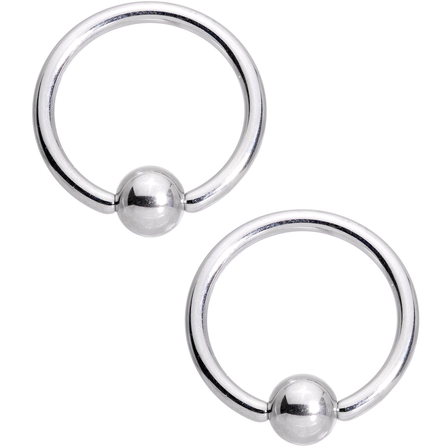 14G 13mm Rainbow Alien Spaceship BCR Captive Nipple Ring Set