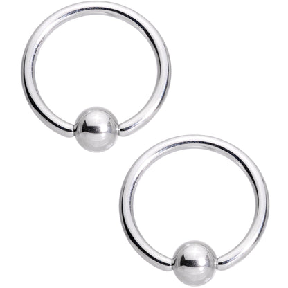 14G 13mm Rainbow Alien Spaceship BCR Captive Nipple Ring Set