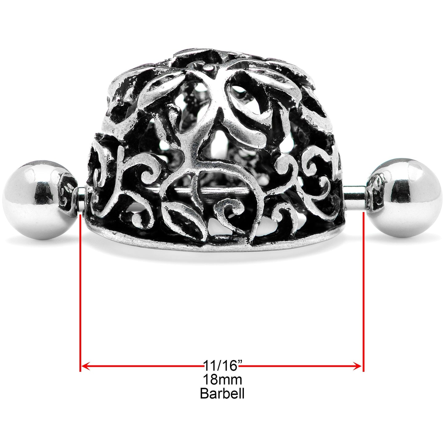 14G 9/16 Framework Twining Vines Nipple Shield Set