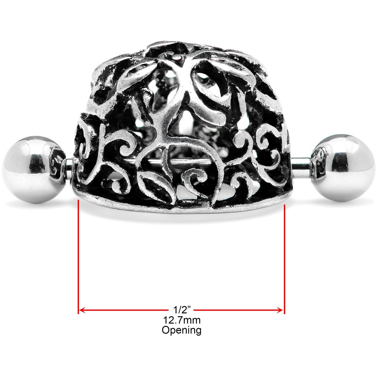 14G 9/16 Framework Twining Vines Nipple Shield Set