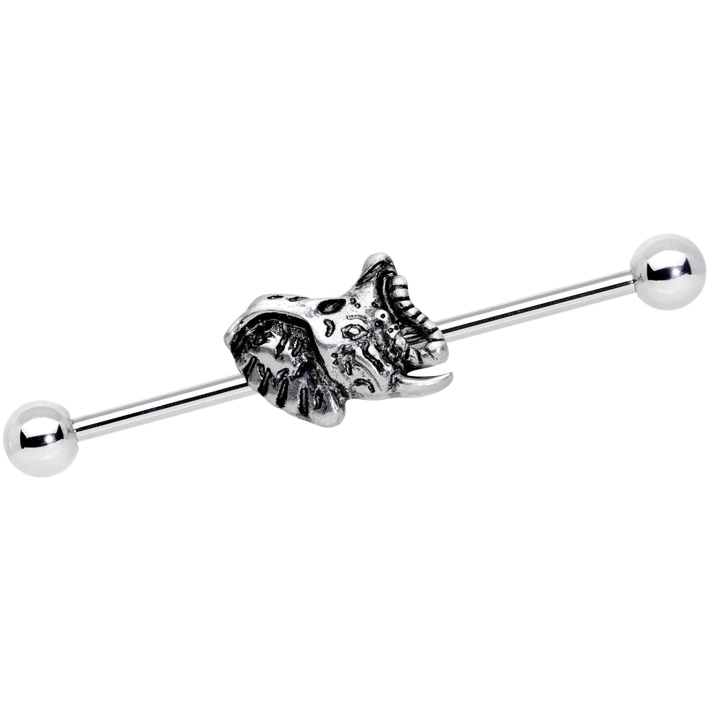 14G Natures Own Design Elephant Industrial Barbell 38mm