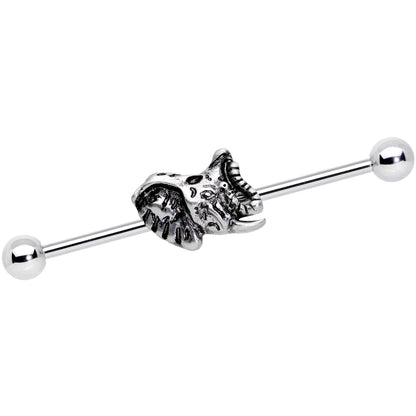 14G Natures Own Design Elephant Industrial Barbell 38mm