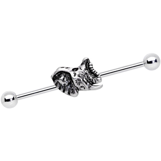 14G Natures Own Design Elephant Industrial Barbell 38mm