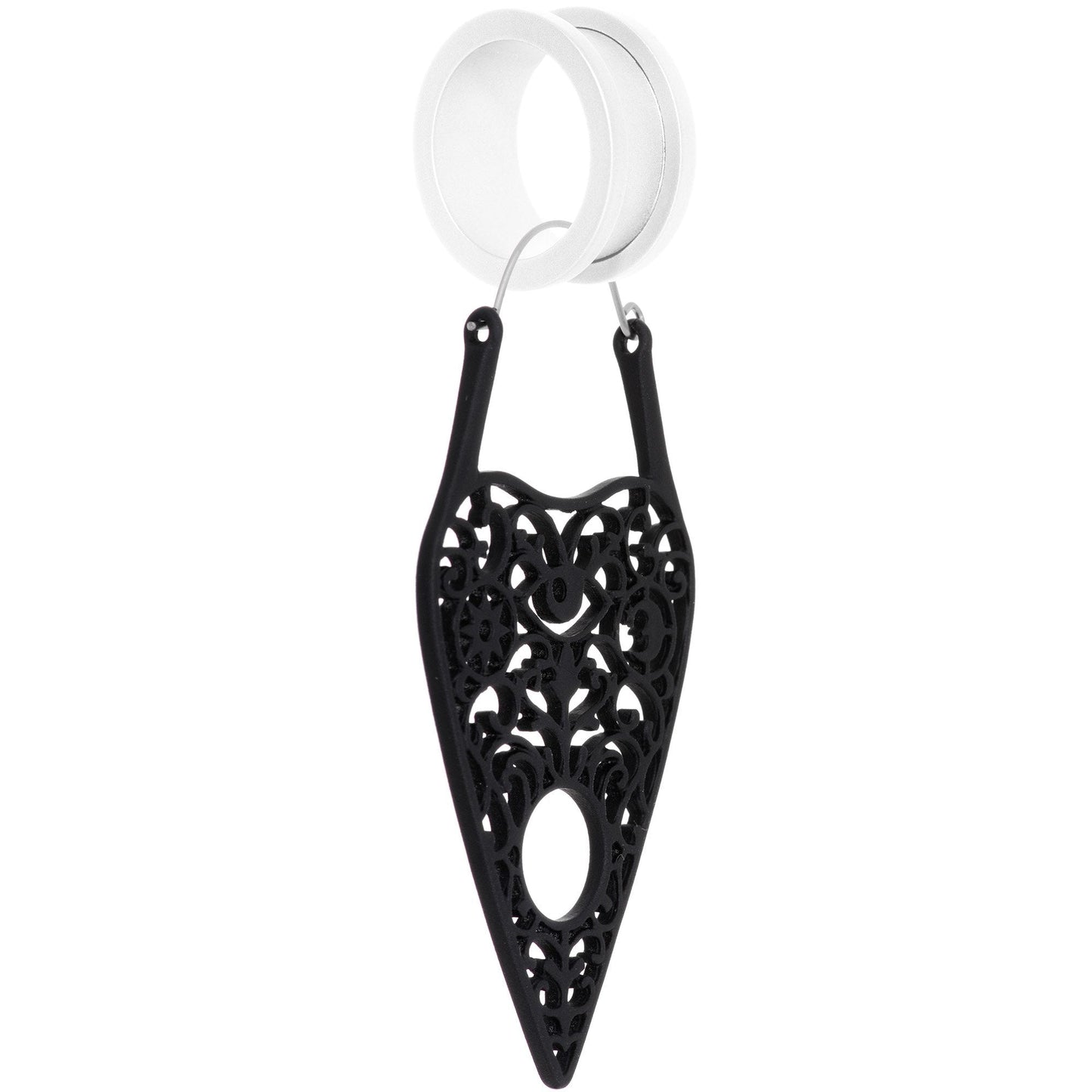 Black Spirit of Halloween Planchette Tunnel Plug Earrings