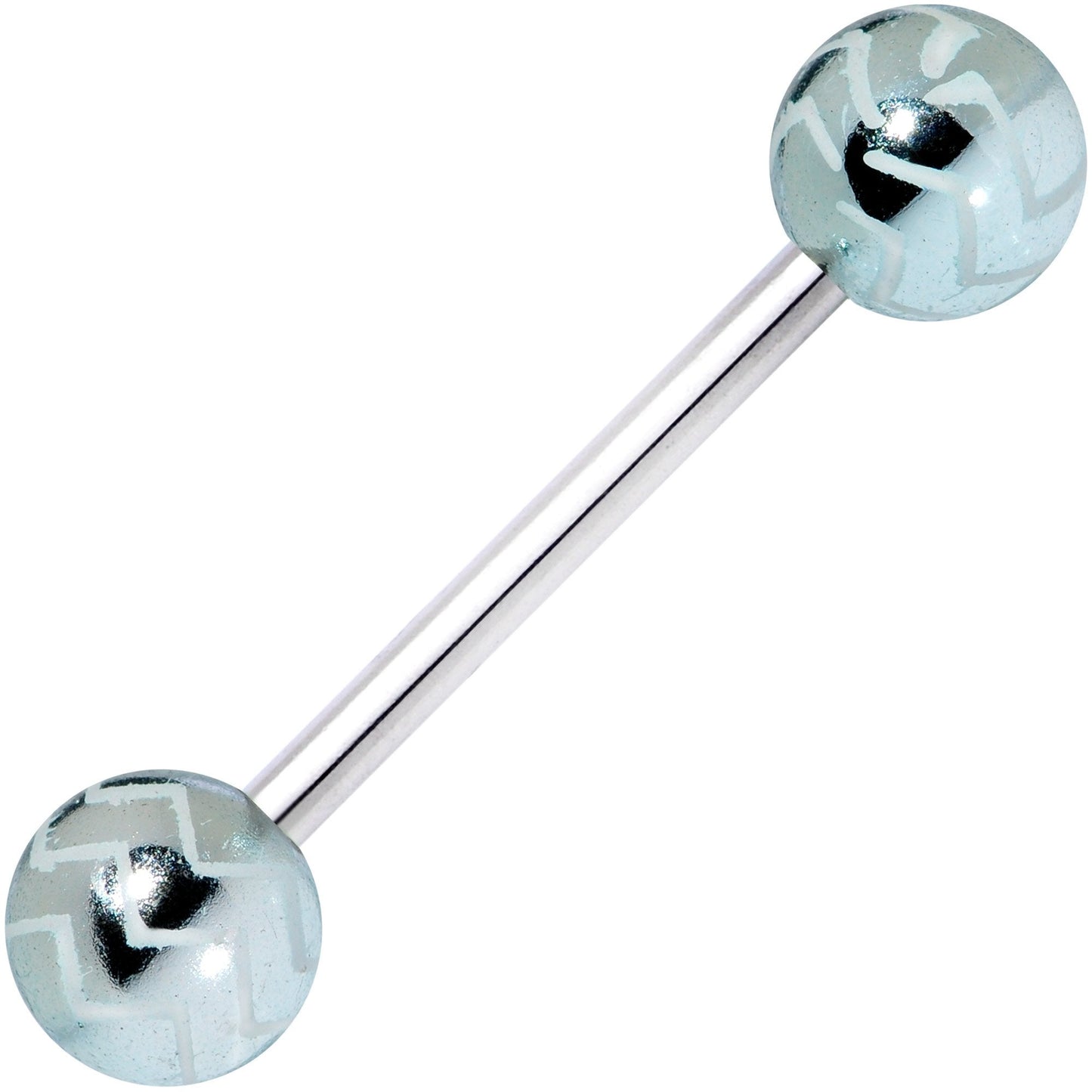 Pastel Wavy Lines Barbell Tongue Ring Set of 4