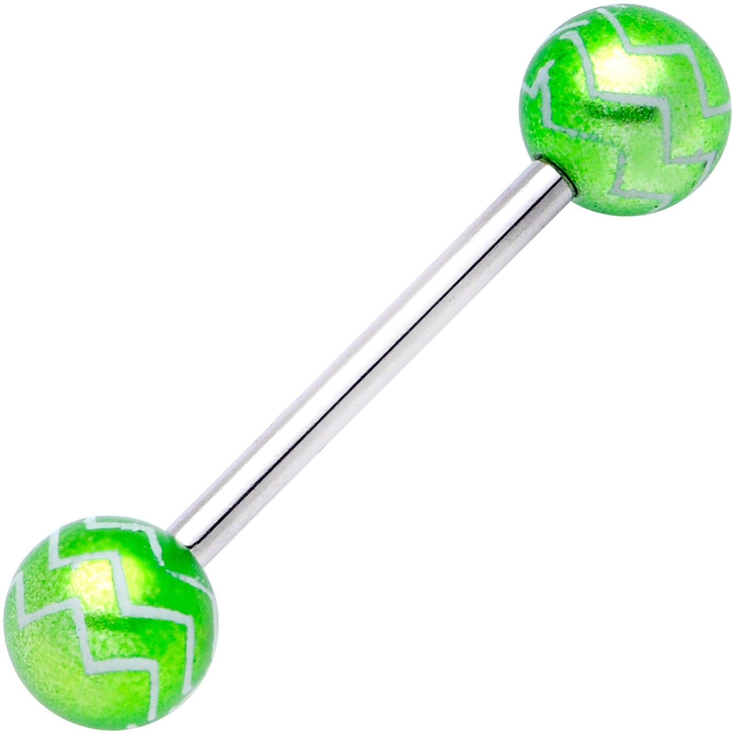 Pastel Wavy Lines Barbell Tongue Ring Set of 4