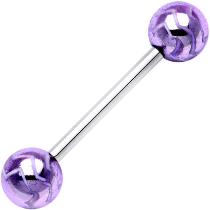 Pastel Wavy Lines Barbell Tongue Ring Set of 4