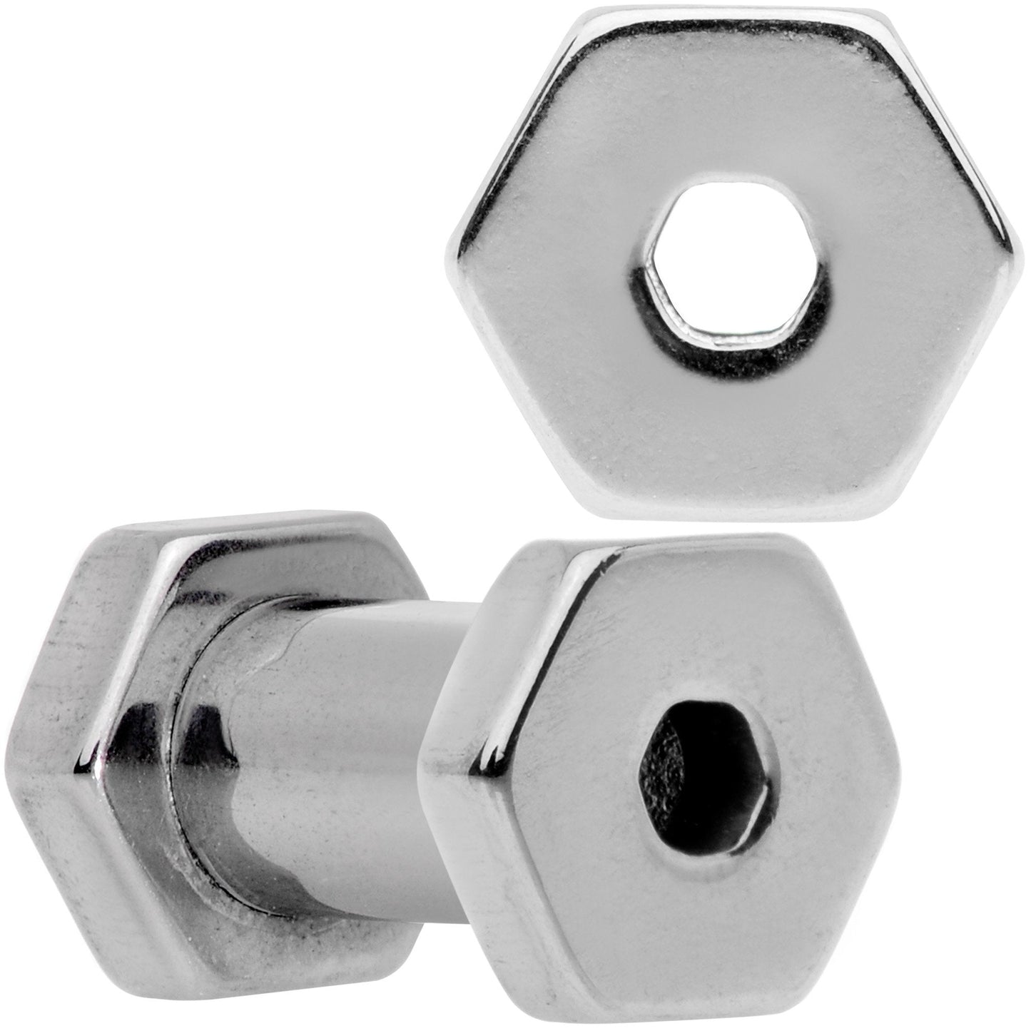6G Geometric Hexagon Screw Fit Tunnel Plug Set