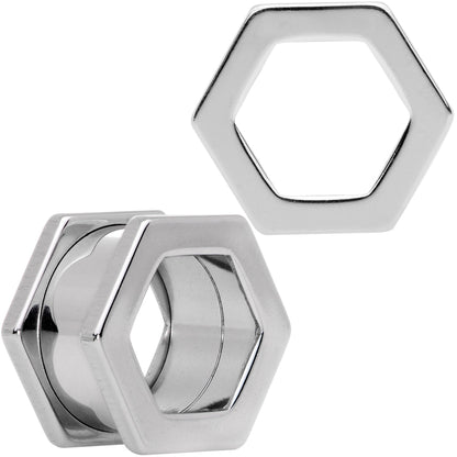 9/16 Geometric Hexagon Screw Fit Tunnel Plug Set