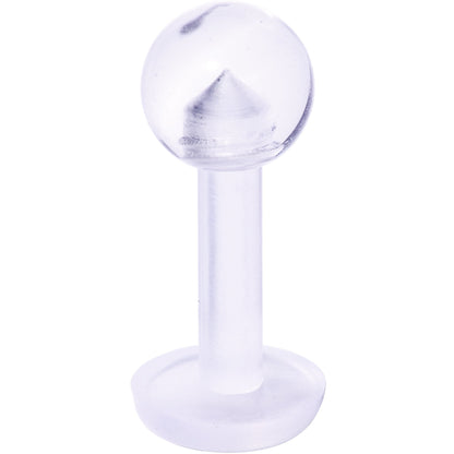 14G 1/4 Clear Flexible Bioplast Labret Monroe Retainer