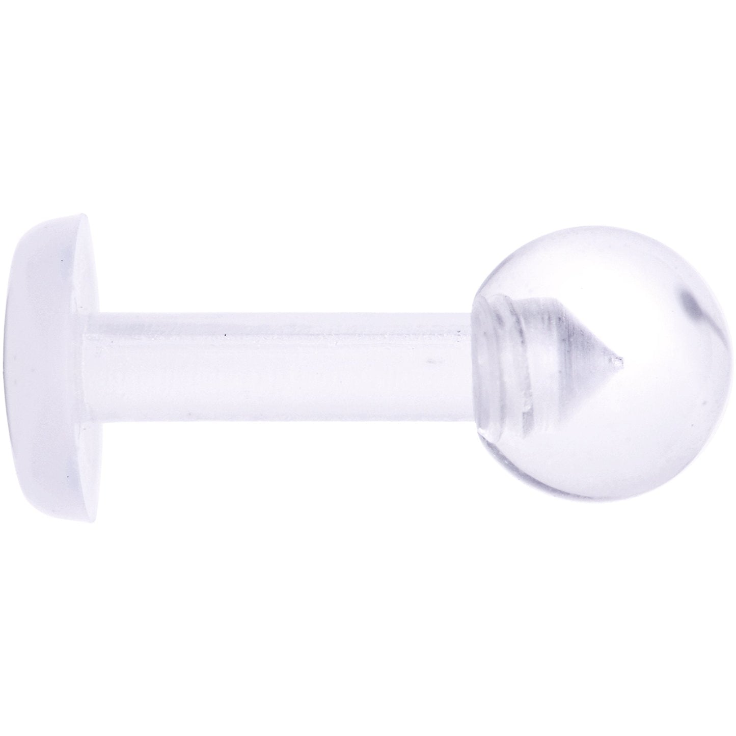 14G 1/4 Clear Flexible Bioplast Labret Monroe Retainer