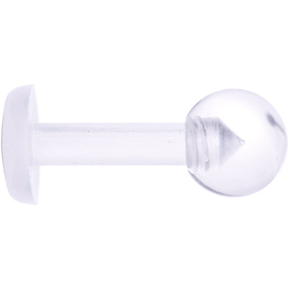 14G 1/4 Clear Flexible Bioplast Labret Monroe Retainer