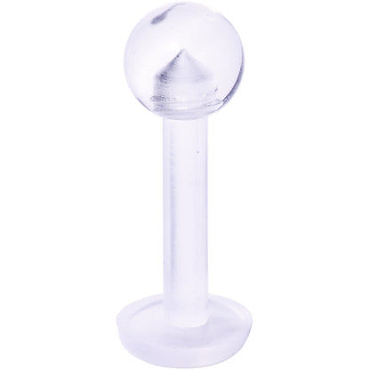 14G 5/16 Clear Flexible Bioplast Labret Monroe Retainer