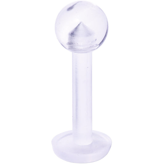 14G 5/16 Clear Flexible Bioplast Labret Monroe Retainer