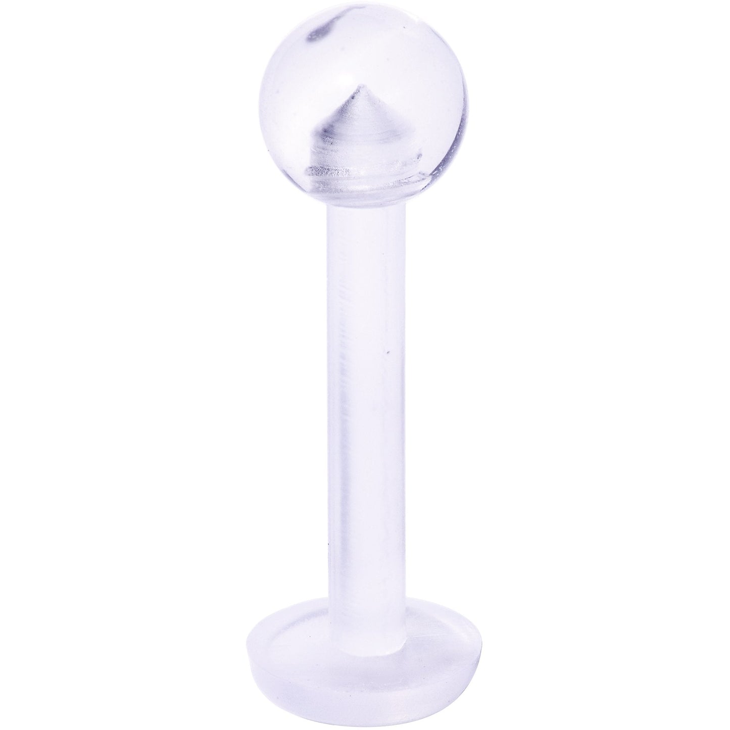 14G 3/8 Clear Flexible Bioplast Labret Monroe Retainer