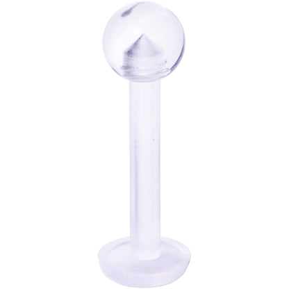 14G 3/8 Clear Flexible Bioplast Labret Monroe Retainer