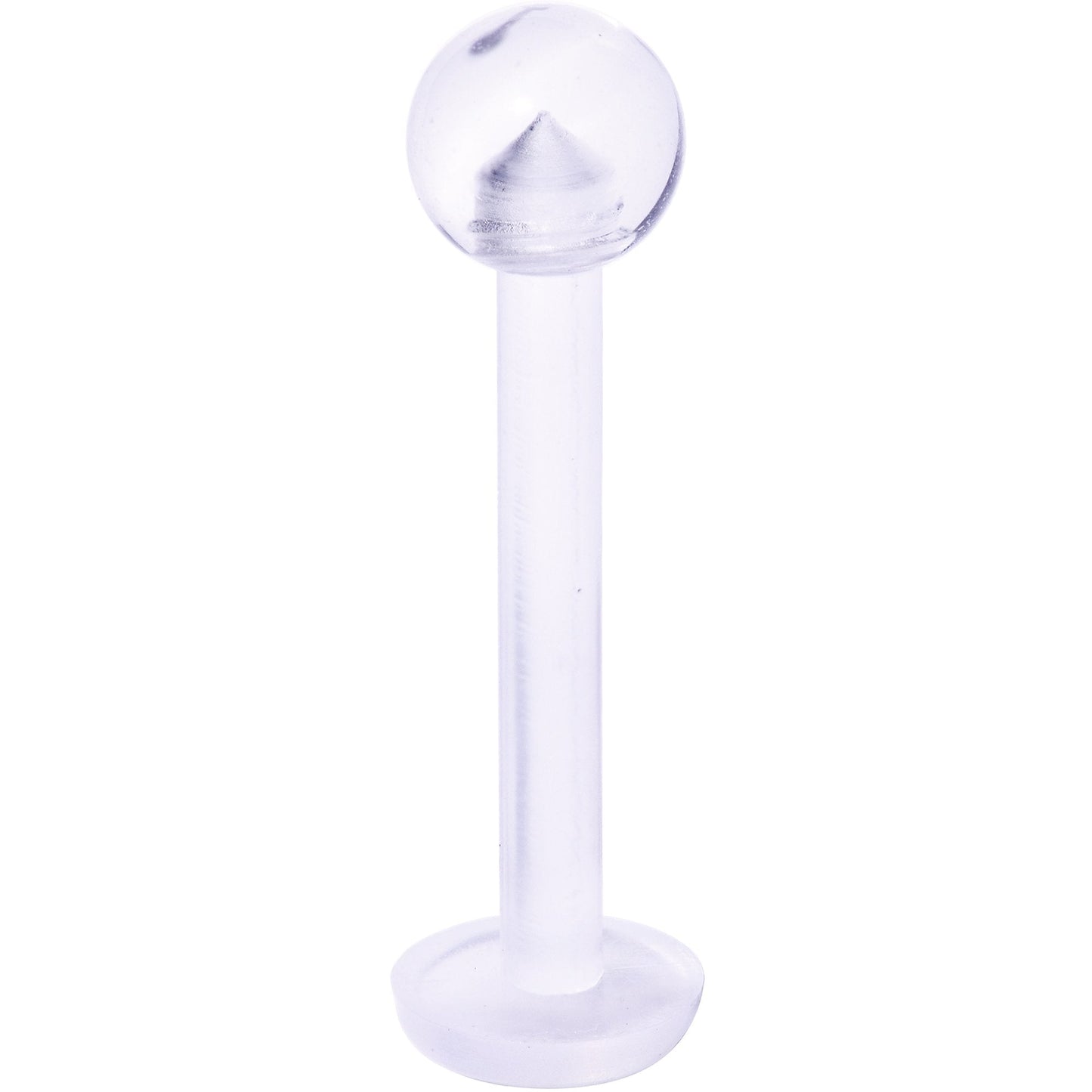 14G 1/2 Clear Flexible Bioplast Straight Barbell Retainer