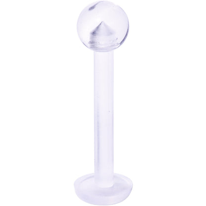 14G 1/2 Clear Flexible Bioplast Straight Barbell Retainer