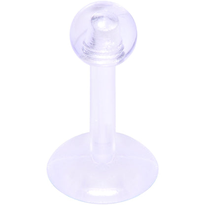 16G 1/4 Clear Flexible Bioplast Labret Monroe Tragus Retainer