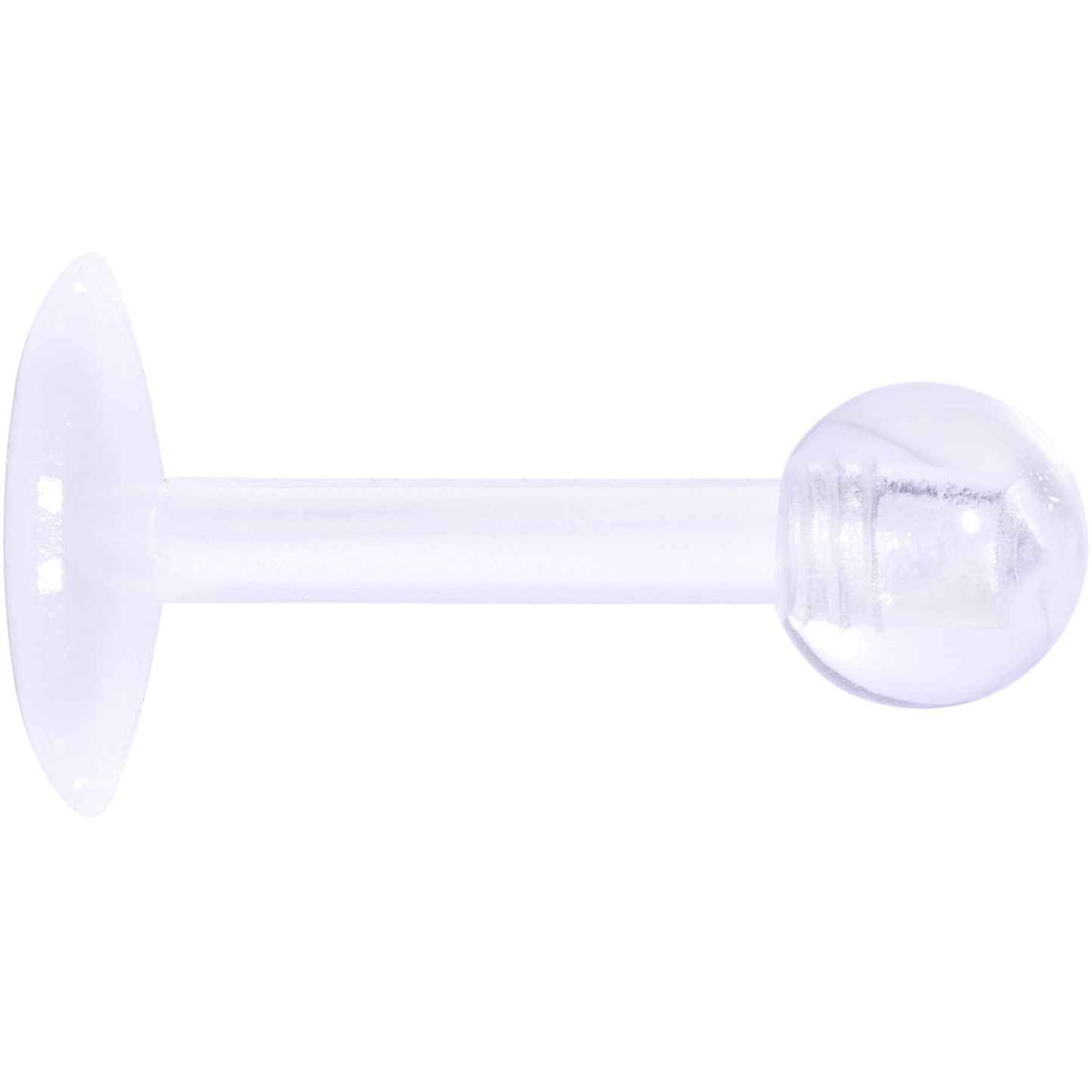 16G 1/4 Clear Flexible Bioplast Labret Monroe Tragus Retainer