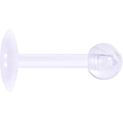 16G 1/4 Clear Flexible Bioplast Labret Monroe Tragus Retainer