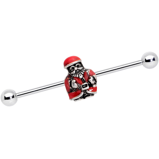 14G Red Santa Claus Industrial Barbell 38mm