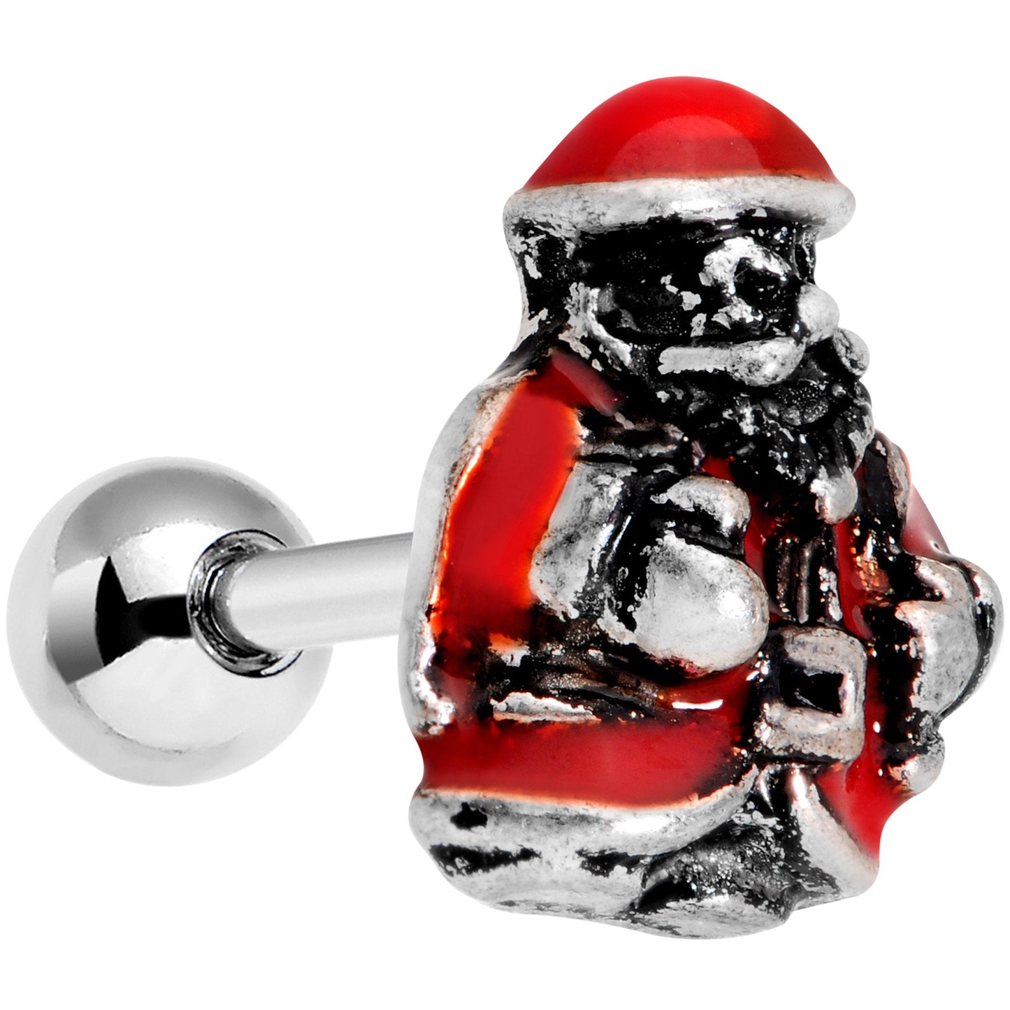 16G 1/4 Little Santa Claus Cartilage Tragus Earring