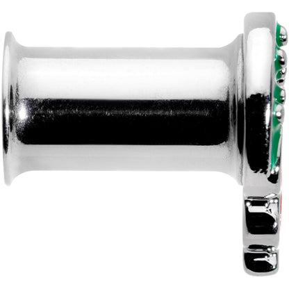 Christmas Wreath Double Flare Tunnel Plug Set 2G to 1 Inch