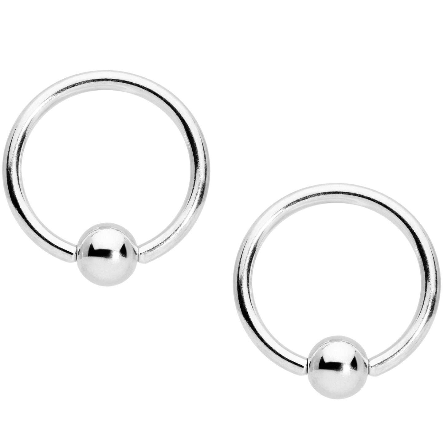 14G Red Gem Color Inlay Holly BCR Barbell Nipple Ring Set of 4