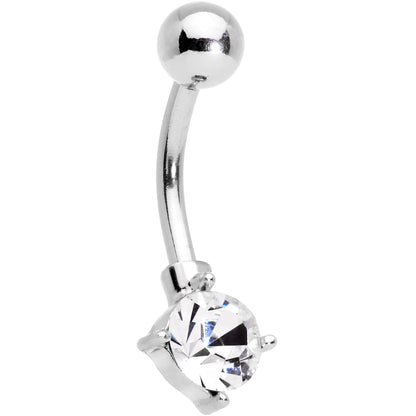 Clear Gem Snowflake Holiday Mix Belly Ring Set of 4