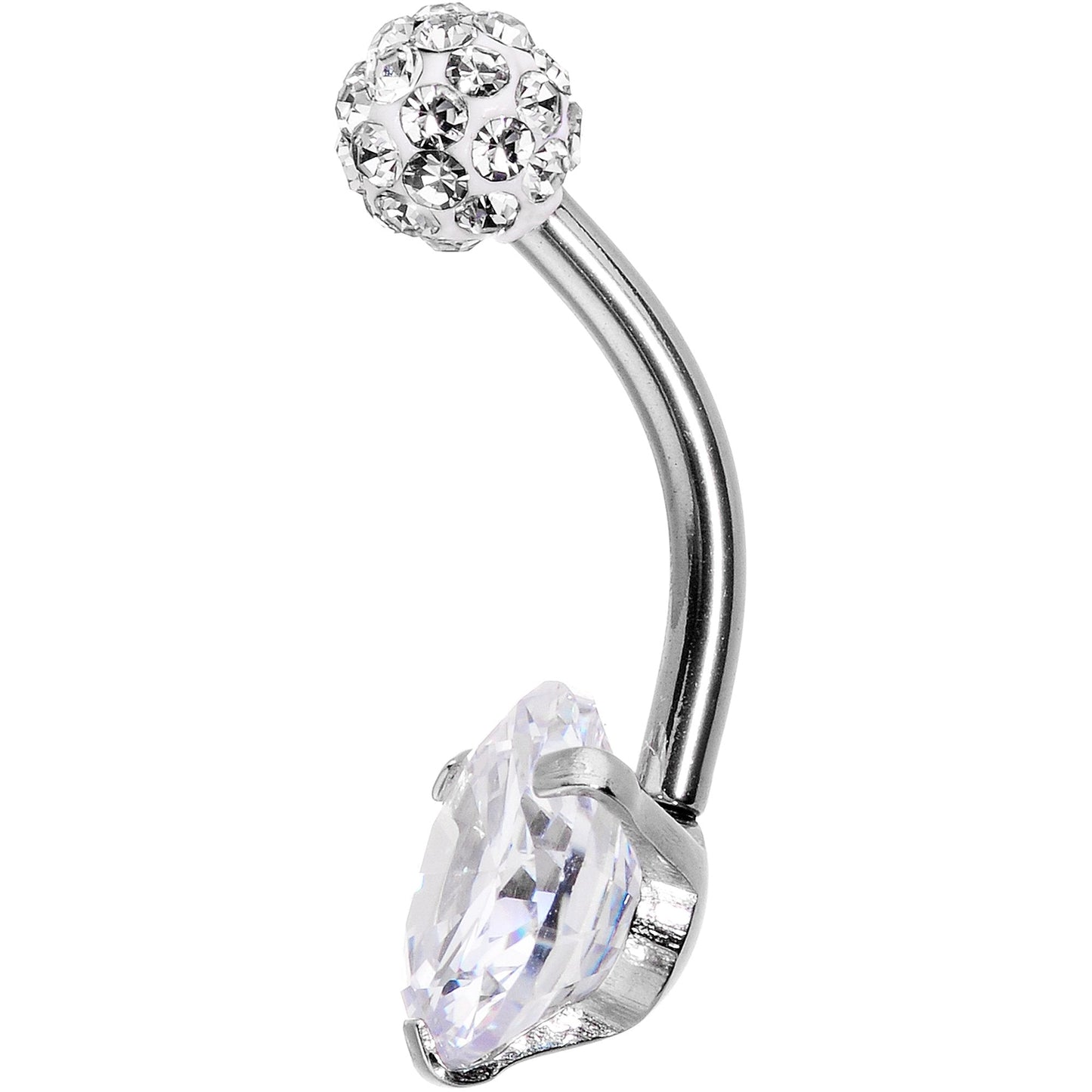 Clear Gem Days of Disco Belly Ring