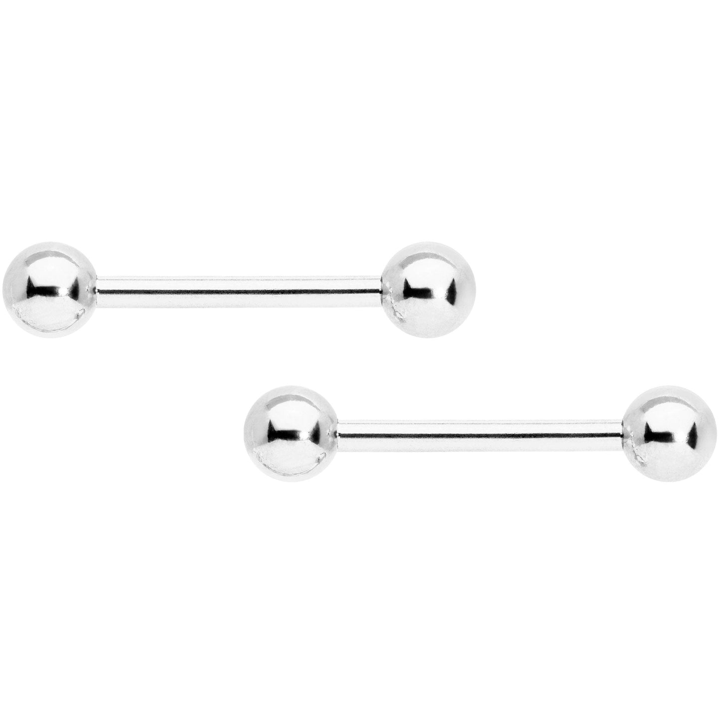 14G 9/16 Flowers Barbell Nipple Ring Set of 4