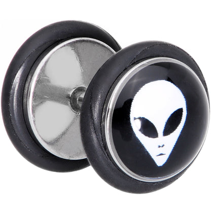 Black White Outer Space Alien Cheater Plug