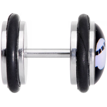 Black White Spaceship UFO Cheater Plug