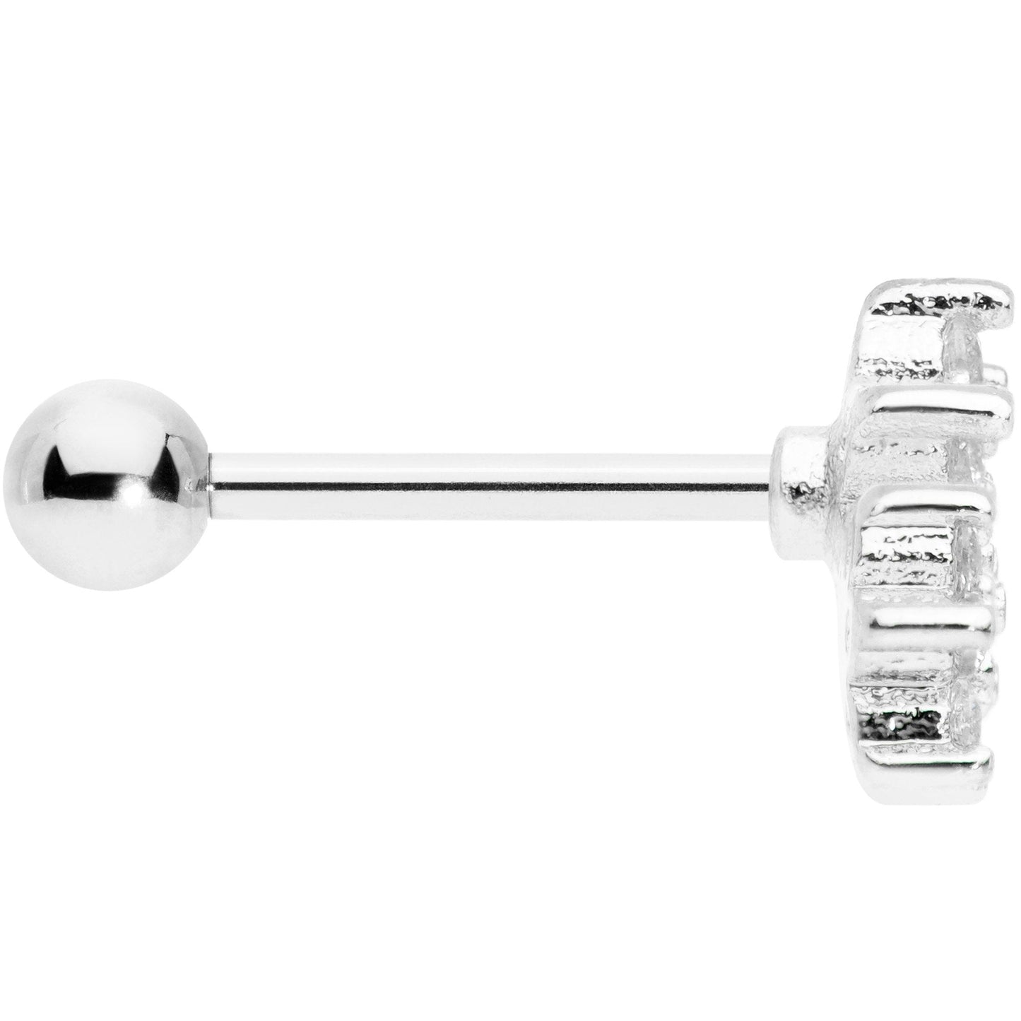 16G 5/16 Clear CZ Flowers Cartilage Tragus Earring