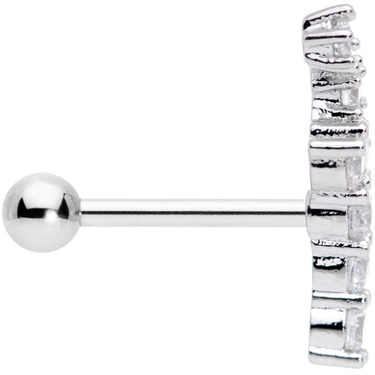 18G 5/16 Clear CZ Gem Spray of Stars Cartilage Tragus Earring