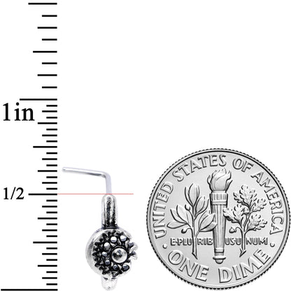 20G Celestial Sun and Moon Faux Hoop L Shaped Nose Ring