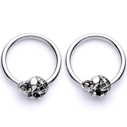 14G 5/8 Elephant BCR Captive Nipple Ring Set