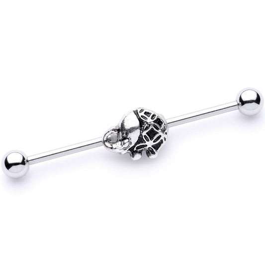 14G Whimsical Round Elephant Industrial Barbell 38mm