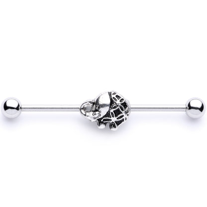 14G Whimsical Round Elephant Industrial Barbell 38mm