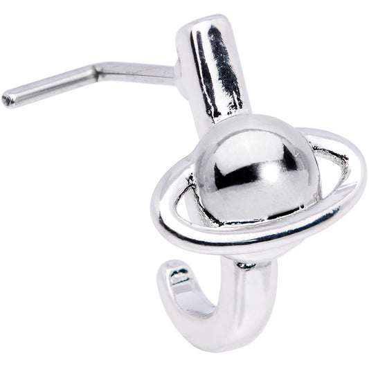 20G Ring of Saturn Faux Hoop L Shaped Nose Ring