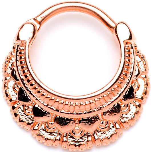 16G 3/8 Rose Gold Tone Always Elegant Septum Clicker