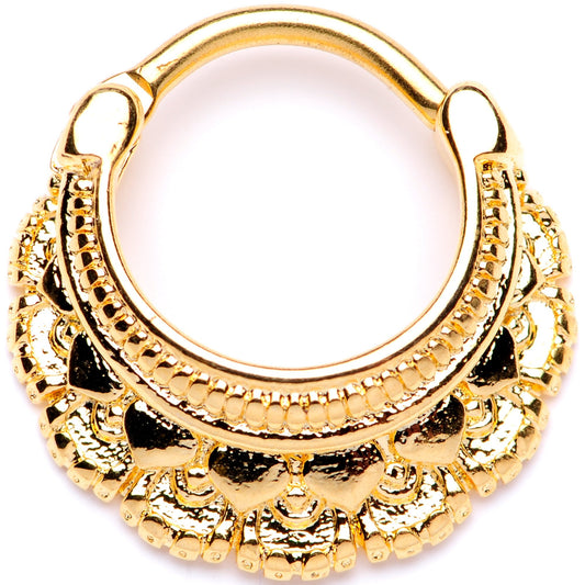 16G 3/8 Gold Tone Always Elegant Septum Clicker
