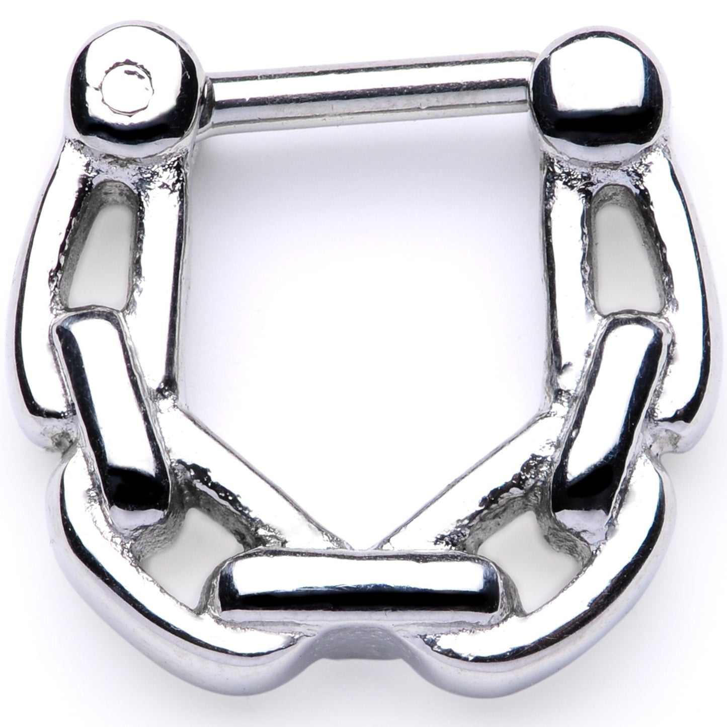 16G 1/4 Chain Link Hinged Septum Clicker