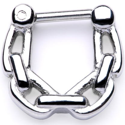 16G 1/4 Chain Link Hinged Septum Clicker